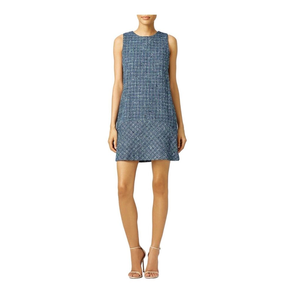 Of Mercer Dress Womens Medium Tweed Mott Shift Career Wear Pockets Twee CorpCore